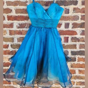 Mori Lee Teal Dress